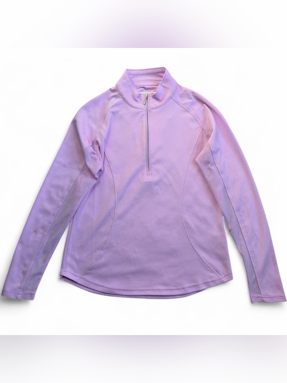 Pebble Beach Women’s Lilac Quarter-Zip Long Sleeve Top